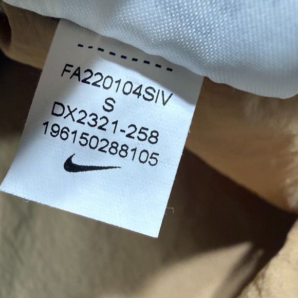 Nike Windbreaker Jacket Men S Tan Beige Half Zip Pullover Colorblock Packable - Picture 9 of 12
